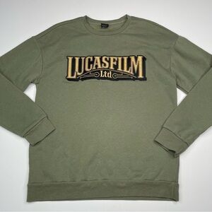 Star Wars Sweatshirt Lucas Film 50th Anniversary Crew Fleece Inside Khaki Green